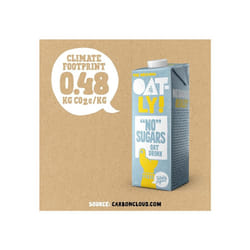 Oatly "No" Sugars Oat Drink 1 Litre (Pack of 6)