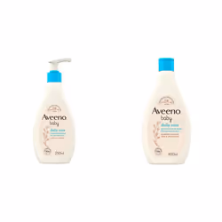 AVEENO Baby Daily Care Moisturising Lotion 250 ml & AVEENO Baby Daily Care Gentle Bath & Wash 400 ml (Pack of 1), Packaging m ...