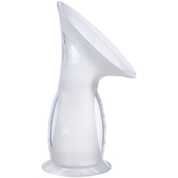 Tommee Tippee Silicone Manual Breast Pump and Let Down Catcher to Express, Relieve or Catch Excess Milk, Includes Sterilising Lid, 100ml, Clear