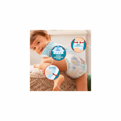 Pampers Baby-Dry Nappy Pants Size 8, 117 Nappies, 19kg+, Monthly Pack, 360 Fit To Help Prevent Gaps And Leaks