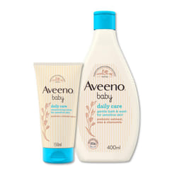 Aveeno Daily Care Lotion (150ml) + Gentle Bath and Wash (400ml) Set, Lotion and Wash for Newborns and Infants and Dry, Sensitive Skin Prone to Eczema