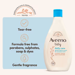 Aveeno Daily Care Lotion (150ml) + Gentle Bath and Wash (400ml) Set, Lotion and Wash for Newborns and Infants and Dry, Sensitive Skin Prone to Eczema