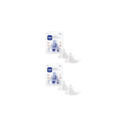 MAM Teats Size 1, Suitable Newborns, Slow Flow SkinSoft Silicone Teats Baby Bottles, Fits All MAM Bottles, Pack of 2 + MAM Teats Size 2, Pack of 2