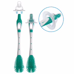 MAM Soft Baby Bottle Brush, Teat Brush with Hanging Hole for Easy Brush, Ideally Suited for Cleaning Bottle Teats, Unisex (Colour May Vary)