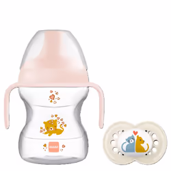 MAM Learn to Drink Cup, Bottle Handles and Soother, 6+ Months Baby with Removable Handles, Baby Feeding Accessories, 190 ml, ...