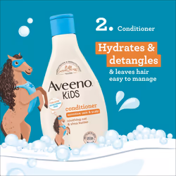 AVEENO Kids Haircare Bundle, 250ml | Enriched with Soothing Oat & Shea Butter | Developed Kids' Developing Skin & Hair | Childrens Toiletries Sets