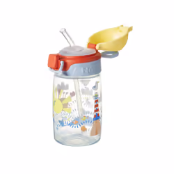 Nuby Super Straw Water Bottle - No Spill Active Toddler Sippy Cup | 360ml / Dishwasher Safe | Suitable Beaker for 12-18 Month ...