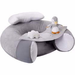 Nuby Penguin Sit-Me-Up Baby Seat â Inflatable Sit & Play Floor Seat | Detachable Tray | Machine Washable | Suitable from 6 ...