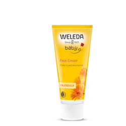 Weleda Baby Face Cream, Calendula Moisturiser, Moisturising Cream for Baby, Delicate Skin, Protection, Developed by Professionals, Lanolin, 50ml