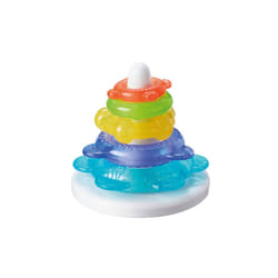 Nuby IcyBite Stacking Rings â Soothing Teether | Multiple Teething Surfaces | Refrigerator Safe | Suitable from 6 Months Plus