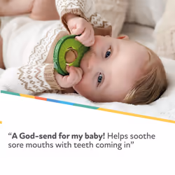 Nuby Avocado Teether - Easy Grip | BPA-Free | Suitable from 3 Months Plus