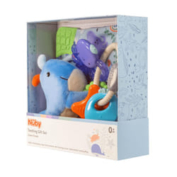 Nuby Ocean Friends Teething Gift Set â 3-Piece Keepsake Set | Comforter, IcyBite Teether & Rattle Teether | Gift Box Included | Suitable from Birth