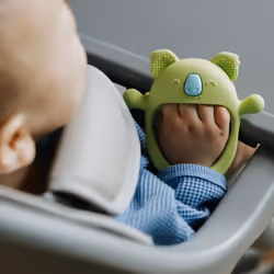 Nuby Silicone Mini Wrist Teether | Easy Grip | BPA-Free | Suitable from 3 Months Plus
