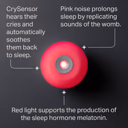 Tommee Tippee Dreammaker Baby Aid Developed with Scientists to Help Babies Better, like White Machine, Red Night Light, Intelligent Cry Sensor