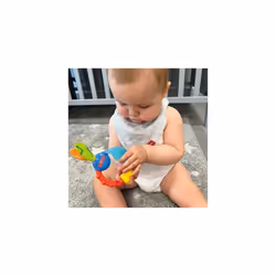 Nuby Wacky Teething Ring Teether 1 Count (Pack of 1),yellow