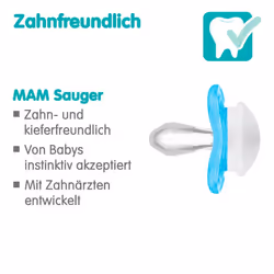 MAM "Skin Soft" silicone dummy / I love mummy & daddy / 0-6 Months Girl / set of 4 / incl. 2 sterilised transport boxes.