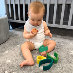 Nuby Avocado Stacking Teething Toy, Multicolour, One Size