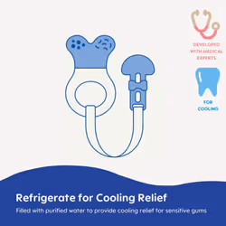 MAM Mini Teething Cooler and Clip, Blue, 2 Plus Months