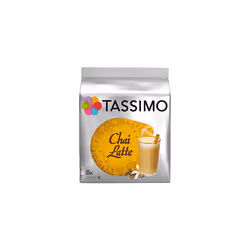 Tassimo Chai Latte, Black Tea, Milk Foam, Beverage, India, Capsules, 8 T-Discs