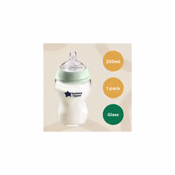 Tommee Tippee Anti-Colic Glass Baby Bottle - 250ml, 2 Pack