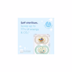 MAM Latex Original Night Soothers - 16+ Months, Steriliser Case