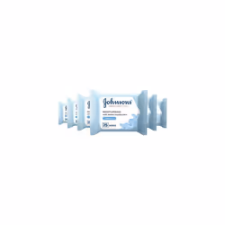 Johnson's Face Care Makeup Moisturising Wipes, Pack of 6 (25 Wipes)