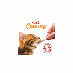 Catit Creamy Salmon & Prawn Lickable Cat Treats for Cats and Kittens, Cat Treat Licky Snack, Grain-Free Lick Treat, 15 x 10g Multipack