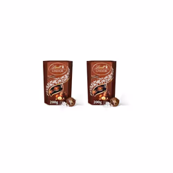 Lindt Lindor Hazelnut Chocolate Truffles Box Chocolate Balls with a Smooth Melting Filling, 200 g (Pack of 2)