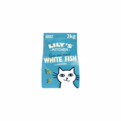 Lily's Kitchen Made with Natural Ingredients Adult Dry Cat Food White Fish with Salmon Grain-Free Recipe 2kg