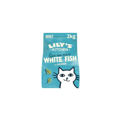 Lily's Kitchen Made with Natural Ingredients Adult Dry Cat Food White Fish with Salmon Grain-Free Recipe 2kg