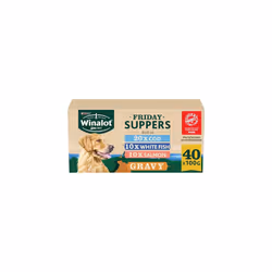 WINALOT Friday Suppers Mixed Variety Fish in Gravy Wet Dog Food 40x100g
