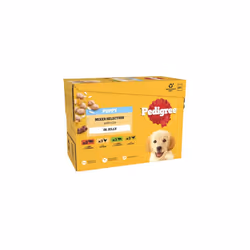 Pedigree Junior Wet Dog Food for Young Dogs and Puppies, 12 Pouches (12 x 100 g) - Packaging May Vary