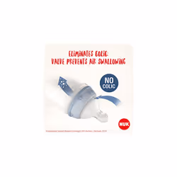NUK First Choice+ Silicone Replacement Teats , 6-18 Months with Medium Feed Hole , 2 Count