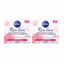 NIVEA Soft Rose 24h Day Cream, 50ml, Rose Water, (Pack of 2)