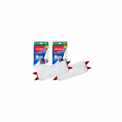 Vileda 1-2 Spray Microfibre Pads Refill Mop Head Replacement Set for Vileda Ultramax and Spray Mops, Pack of 2 Refills
