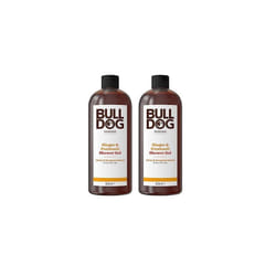 BULLDOG SKINCARE - Ginger and Patchouli Shower Gel | Zesty and Energising Scent | 500 ml (Pack of 2)