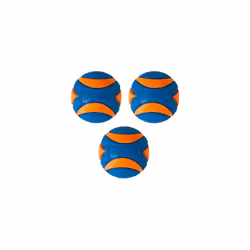 ChuckIt! Ultra Squeaker Ball Dog Toy Ball Durable Rubber Squeaky Dog Ball Chuck It Launcher Compatible Toy For Dogs, 3 Pack, ...