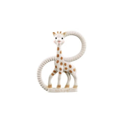 Sophie la girafe Baby Teething Ring, 100% Natural Rubber Phthalate-Free Easy to Grip Baby Teether, Suitable for Newborn Babies - Fresh Touch Box