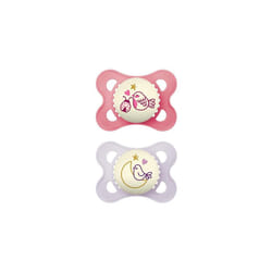 MAM Original Night Soothers, 0-6 Months, 2 Pack, Glow