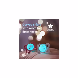 MAM Original Night Soothers, 0-6 Months, 2 Pack, Glow