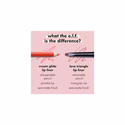 e.l.f. Cream Glide Lip Liner, Shape & Sculpt Lips, High-Pigment Pencil, Semi-Matte Finish, Vegan & Cruelty-Free, Baddest Beige