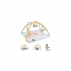 Fisher-Price Baby Playmat Simply Senses Newborn Gym with Mobile & Sensory Activity Toys for Developmental Play Ages 0+ Months ...