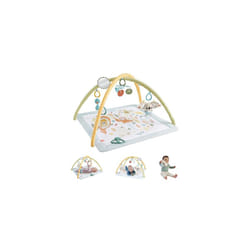 Fisher-Price Baby Playmat Simply Senses Newborn Gym with Mobile & Sensory Activity Toys for Developmental Play Ages 0+ Months, HRB15