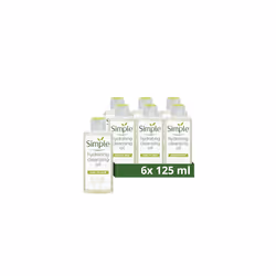 Simple Kind to Skin Hydrating Cleansing Oil cruelty-free and vegan sensitive skin cleanser 6x 125 ml