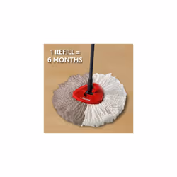 Vileda Turbo Spin Mop Refill, Pack of 2 Turbo Mop Head Replacements, Fits all Vileda Turbo Mops, Authentic Vileda Mop Head