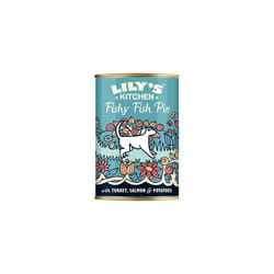 Lily's Kitchen Natural Adult Dog Food Wet Tins Fishy Fish, Pie Complete Meal Recipes, 6 Tins x 400g