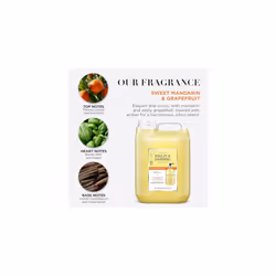 Baylis & Harding Sweet Mandarin & Grapefruit Hand Wash 5 Litre Refill (Pack of 2, total 10 litres) - Vegan Friendly