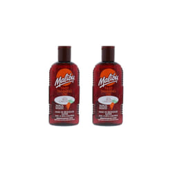 Malibu Sun Bronzing Fast Tanning Oil with Beta Carotene, Water Resistant, Tropical Coconut Fragrance, 200ml (Pack of 2)