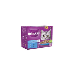 Whiskas 11+ Fish Selection in Jelly Pouches, Senior Cat Food, (1x12 x 85 g)