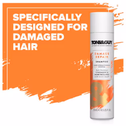 Toni & Guy Damage Repair Shampoo - Keratin, Strengthens Hair 250ml